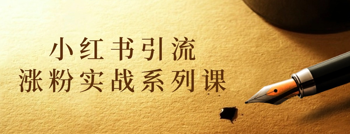 小红书引流 涨粉实战系列课