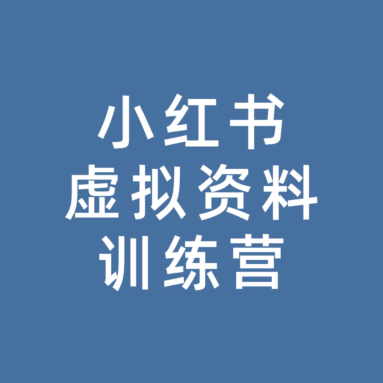 小红书__虚拟资料__训练营